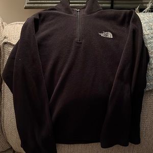 Fleece 1/4 zip pullover black north face